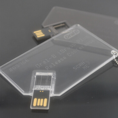 Acrylic Card USB Disk, Card USB Flash Drive, singapore corporate gifts